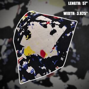 Acme Sam Francis Abstract Art Colorful Painterly Silk Tie 1995 Vintage 57"